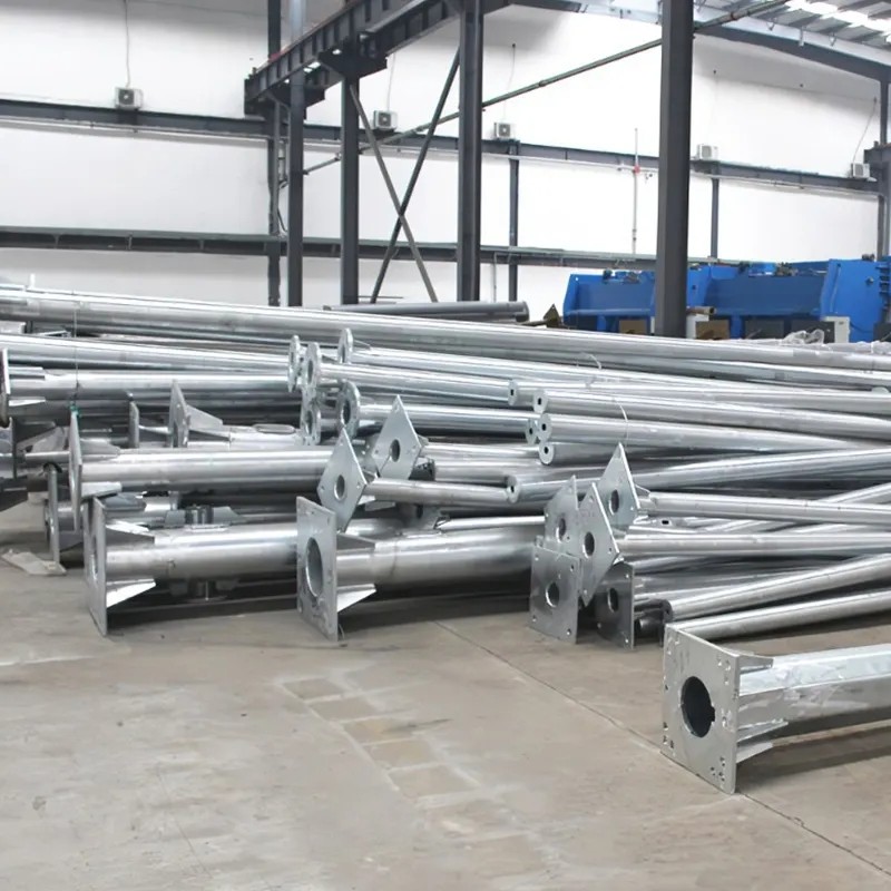 6-12m Outdoor Galvanized Q235 Street Light Pole