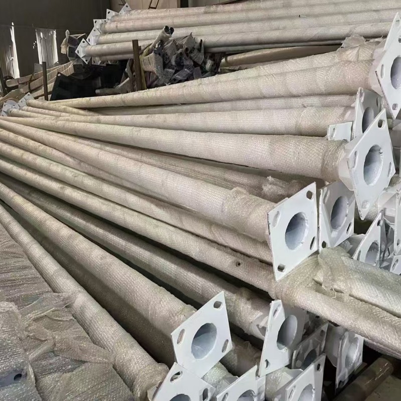 Outdoor Hot DIP Galvanized Steel 8m 12m Street Light Pole