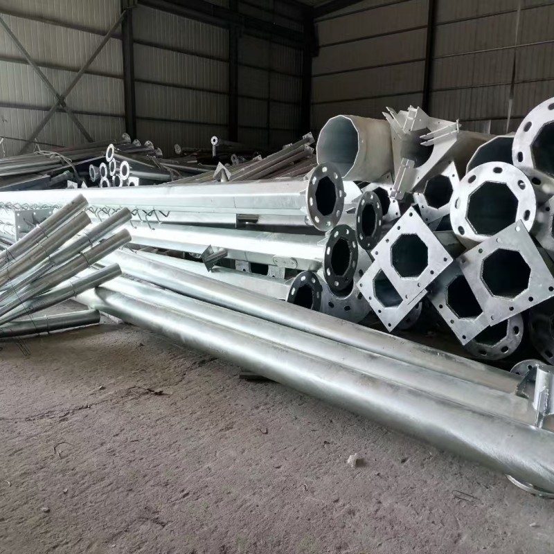 Outdoor Hot DIP Galvanized Steel 8m 12m Street Light Pole